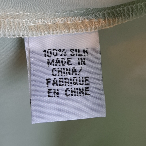 Tsumori Chisato silk apple green long sleeves top - Picture 8 of 9